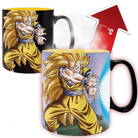 Dragon Ball Z Goku Kamehameha King Size Heat Changing Mug (Front) | Happy Piranha