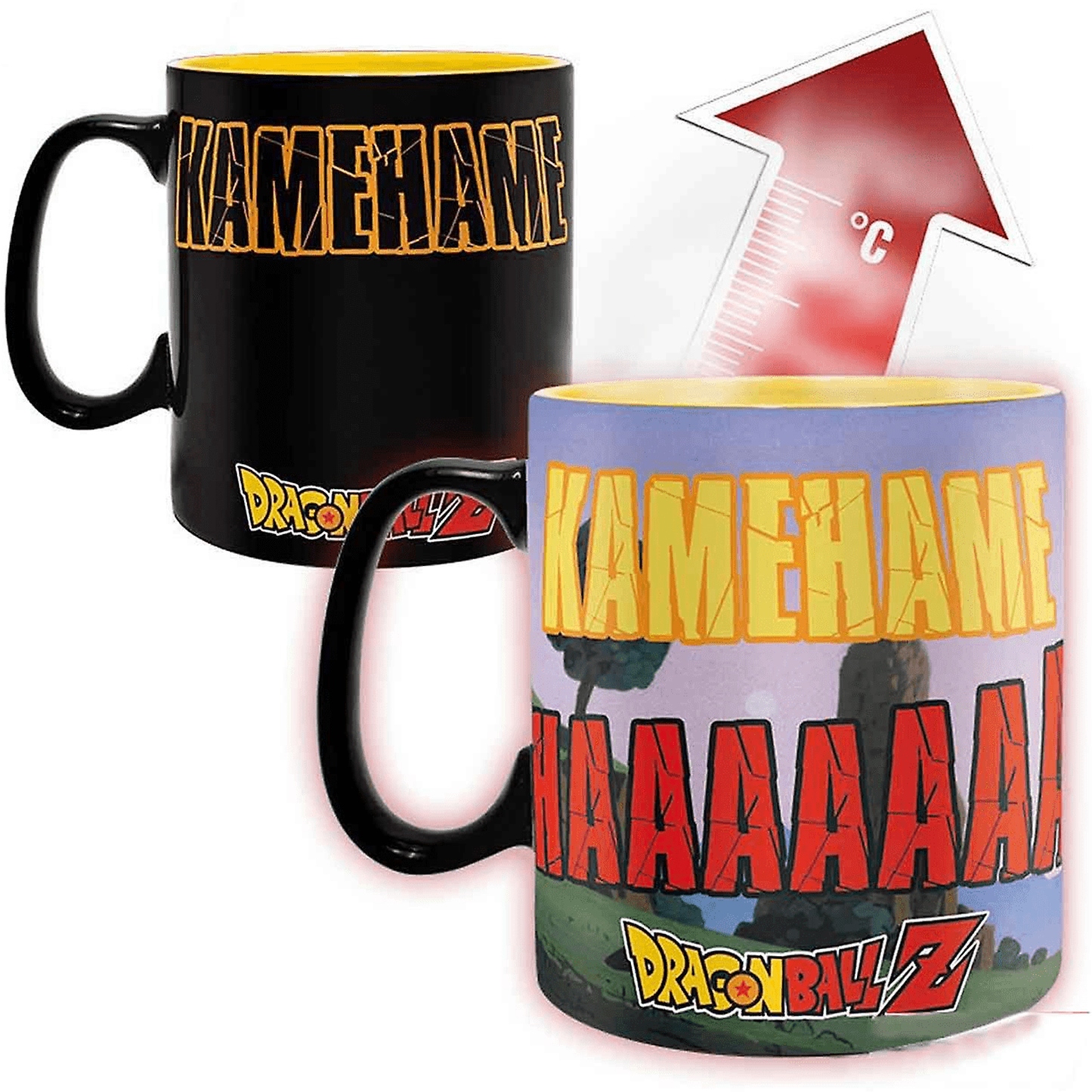 Dragon Ball Z Goku Kamehameha King Size Heat Changing Mug (Back) | Happy Piranha