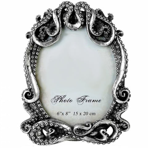 Kraken Photo Frame: Antiqued Silver | Happy Piranha