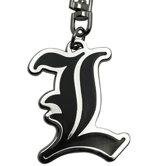 Death Note L Enamelled Metal Keychain Close Up | Happy Piranha