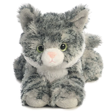 Lily Grey Tabby Cat Flopsie Soft Toy (Front View) | Happy Piranha