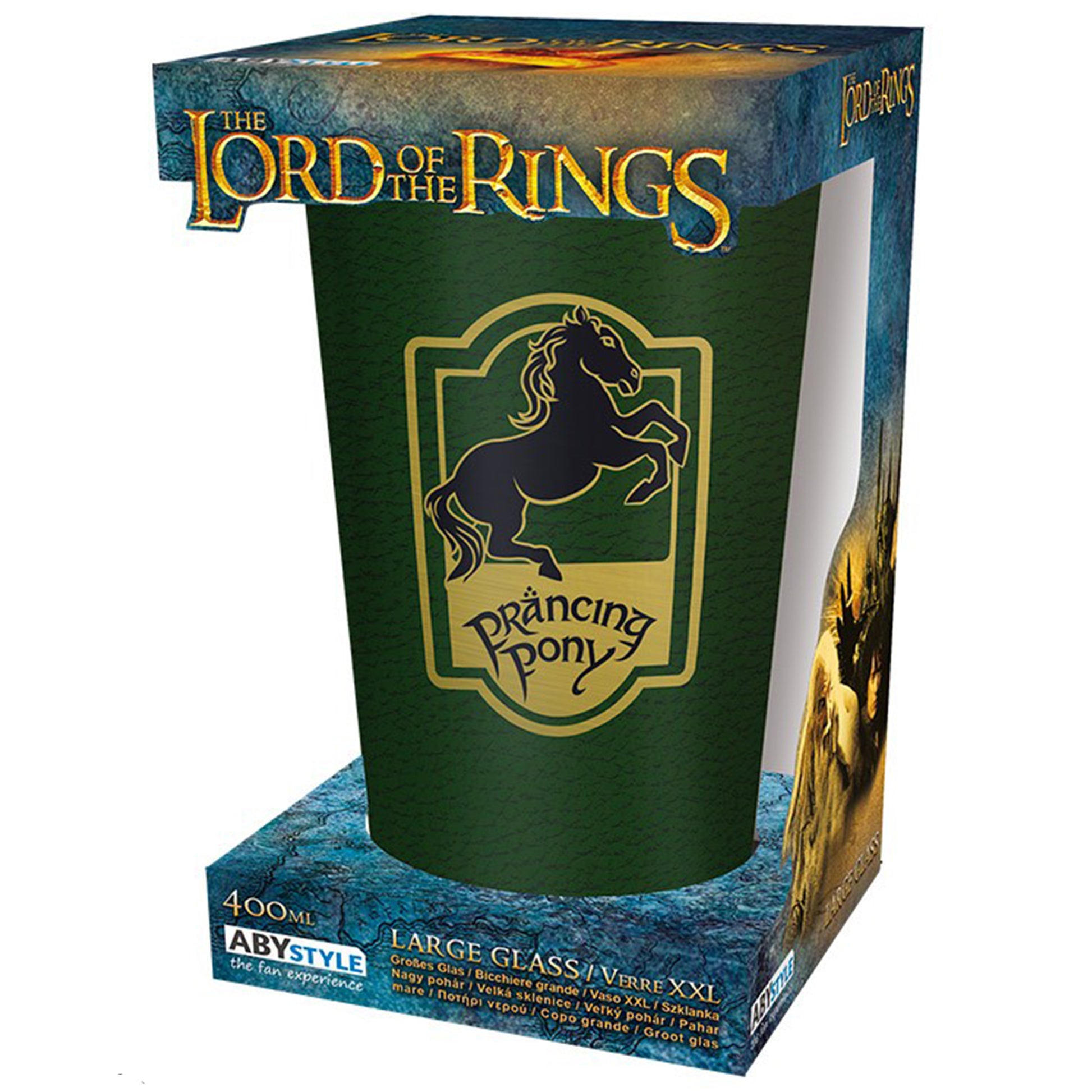 Large Lord of the Rings Prancing Pony Glass in its Packaging | Happy Piranha