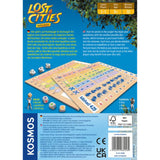 Lost Cities Roll and Write Board Game (Back of Box) | Happy Piranha
