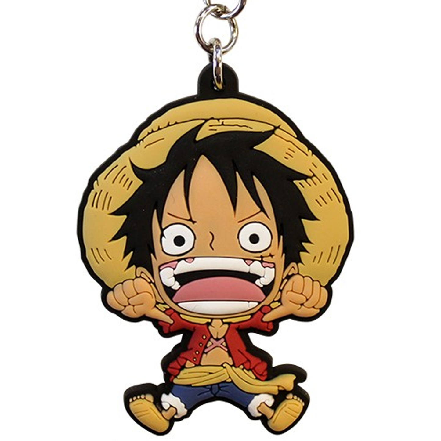 One Piece Monkey D. Luffy Rubber Keychain | Happy Piranha