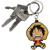 One Piece Monkey D. Luffy Rubber Keychain on Some Keys | Happy Piranha