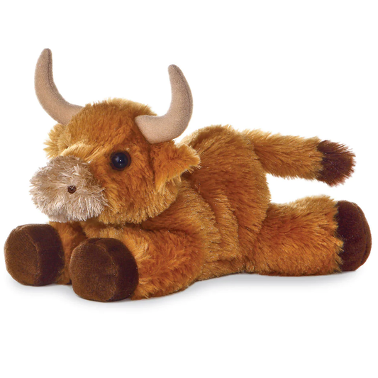 Mac Bull Highland Cow Flopsie Soft Toy | Happy Piranha