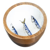Mango Wood Nautical Nut Bowls (Mackerel) | Happy Piranha