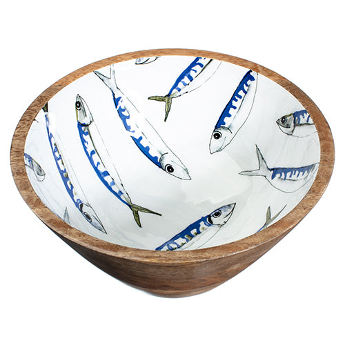 Mango Wood Mackerel Bowl | Happy Piranha