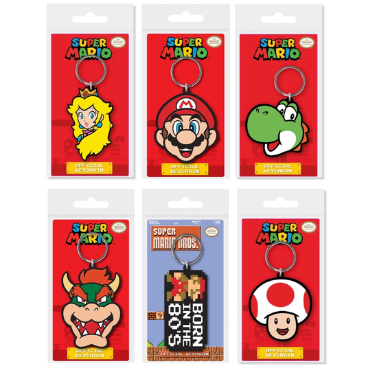 Super Mario & Friends Nintendo Rubber Key Chains | Happy Piranha