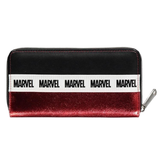 Marvel Shiny Red Captain America Zip Around Wallet / Purse (Back) | Happy Piranha