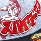 Marvel Spiderman Japanese Katakana Symbols Snapback Cap (Close Up) | Happy Piranha