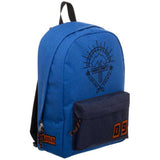 Minecraft Explore Create Blue Backpack - Right Side View | Happy Piranha