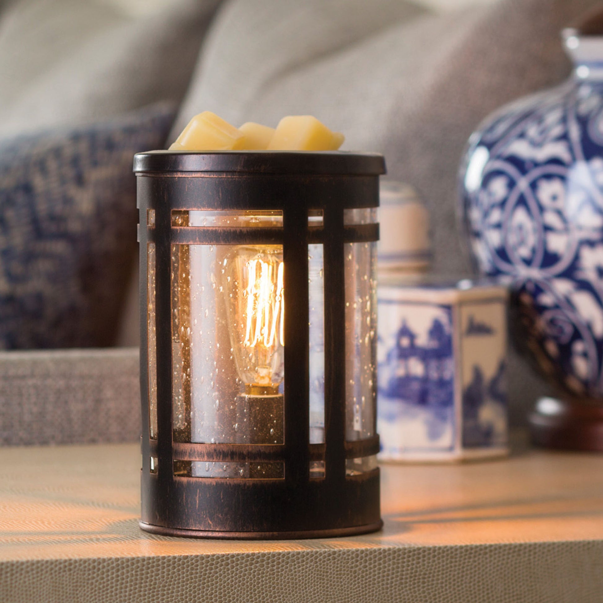 Mission - Illumination Wax Melt Warmer on a Coffee Table | Happy Piranha