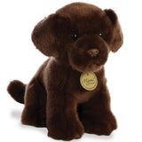 Miyoni Chocolate Labrador Dog Soft Toy (Side View) | Happy Piranha