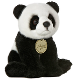 Miyoni 12cm Sitting Panda Soft Toy Animal (Side View) | Happy Piranha