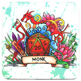 Dungeons and Dragons (DnD) Class Coaster (Monker)  | Happy Piranha