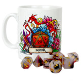 Dungeons and Dragons (DnD) Customisable Class (Monk) Dice Mug | Happy Piranha
