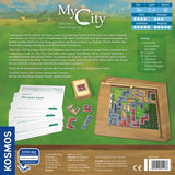 My City Board Game Back of Box Design | Happy Piranha