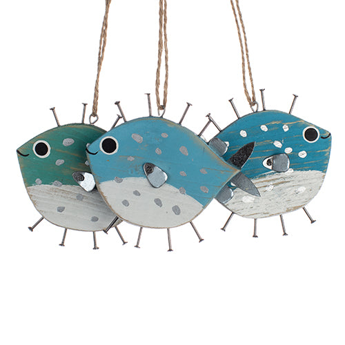 Nailed Pufferfish Hanging Decoration | Happy Piranha