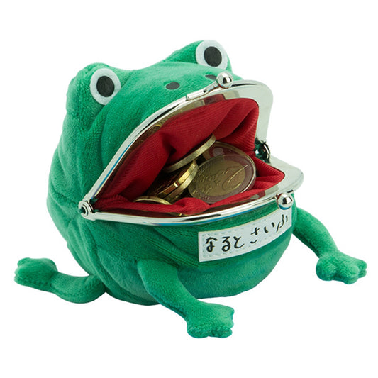 Naruto Shippuden Gama-chan Replica Frog Coin Purse Open with Money in | Happy Piranha