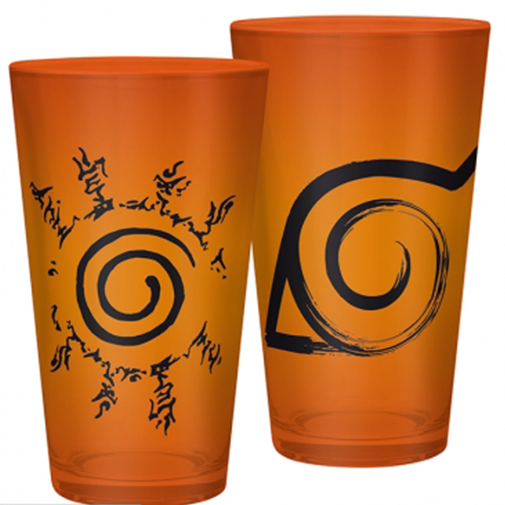 Large Naruto Shippuden Konoha & Seal Glass Back and Front Designs Side by Side | Happy Piranha