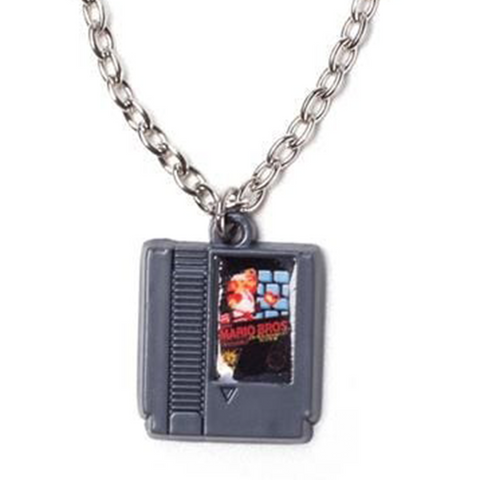 Nintendo Super Mario Bros NES Game Cartridge Necklace | Happy Piranha
