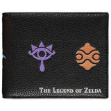 Nintendo The Legend of Zelda Symbols Bifold Wallet (Front) | Happy Piranha