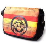 Nintendo Super Mario Retro Striped Messenger Bag Side Profile | Happy Piranha