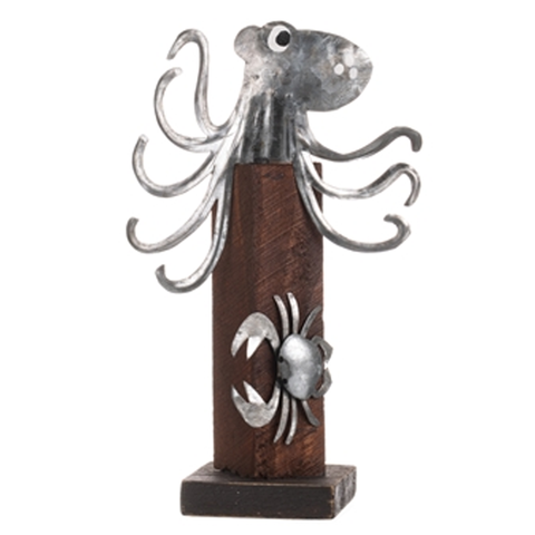 Octopus Antics - Wood and Metal Ornament | Happy Piranha