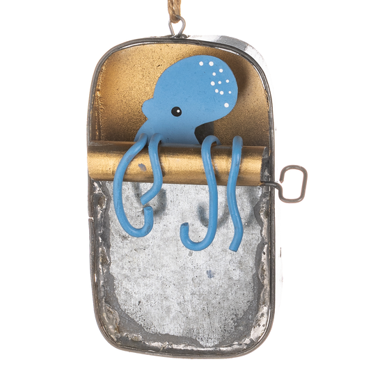 Tinned Blue Octopus Hanging Decoration | Happy Piranha