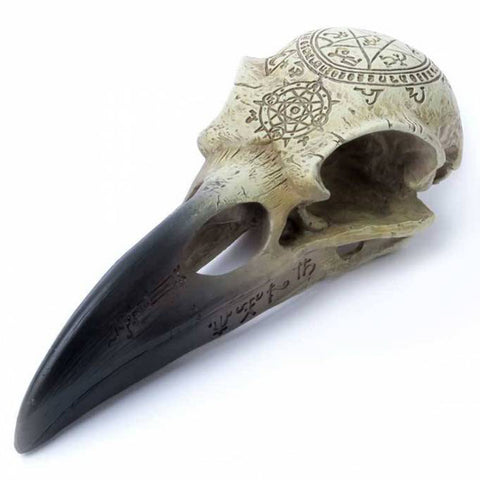 Omega Runic Raven Skull Ornament | Happy Piranha