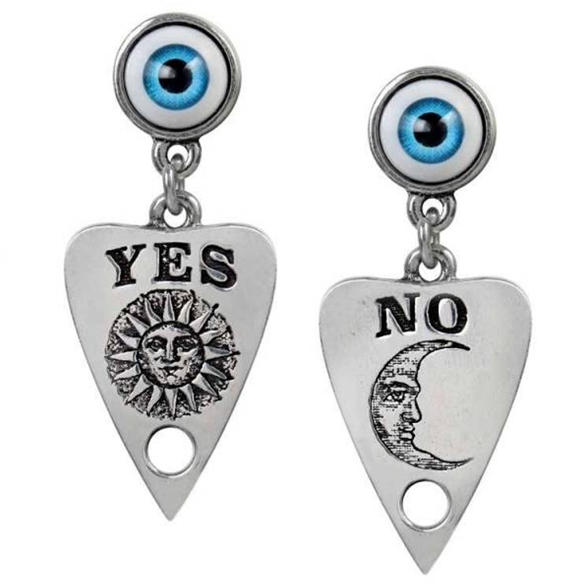 Ouija Planchette - Pewter Stud Earrings | Happy Piranha