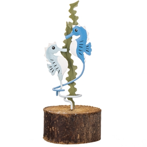Pair of Seahorses - Wood and Metal Ornament | Happy Piranha