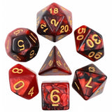 Pearl Poly Dice Set (Red and Black) | Happy Piranha