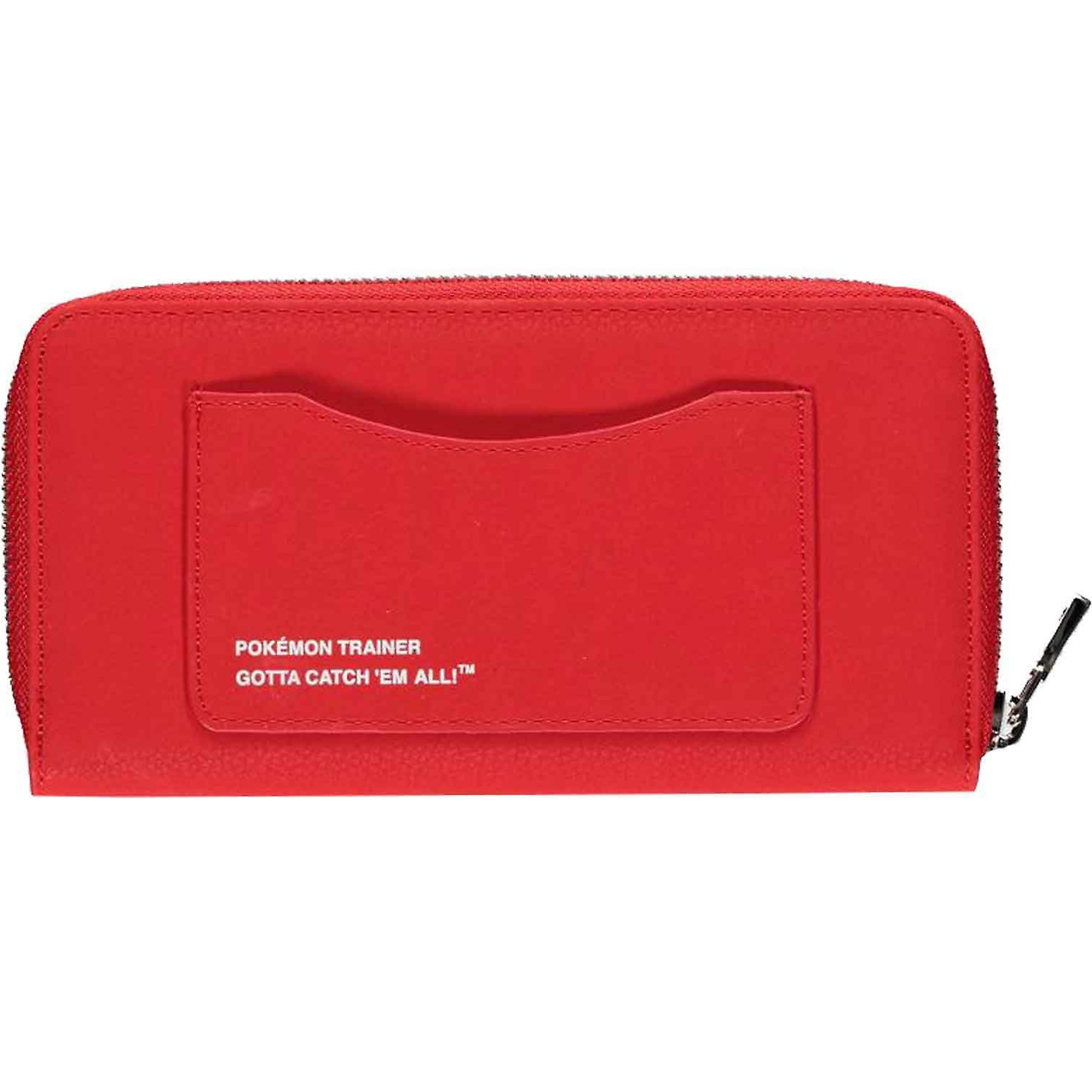 Red Poke Ball Zip Around Pokémon Wallet / Purse (Back) | Happy Piranha