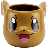 Eevee Face 3D Pokémon Mug from the Front | Happy Piranha