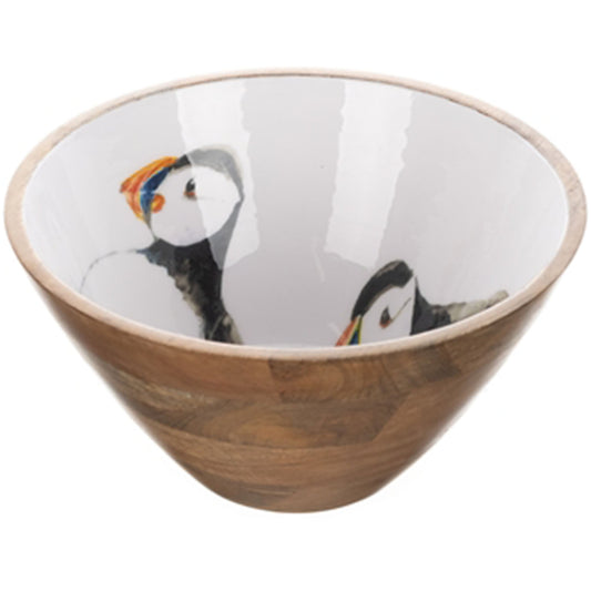 Mango Wood Puffin Bowl (25 cm) | Happy Piranha