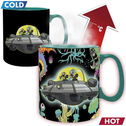 Rick and Morty Spaceship Heat Change Mug | Happy Piranha