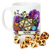 Dungeons and Dragons (DnD) Customisable Class (Rogue) Dice Mug | Happy Piranha