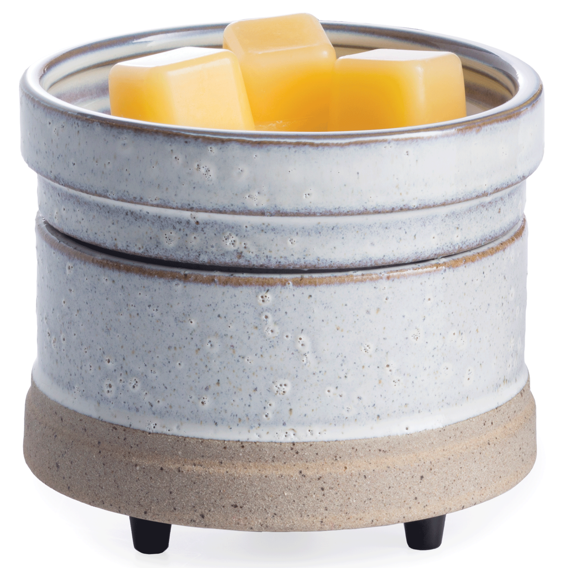 Rustic White: 2-in-1 Electric Wax Melt and Candle Warmer | Happy Piranha
