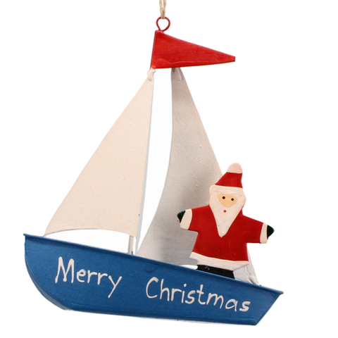 Sailing Santa Santa: Hanging Christmas Decoration | Happy Piranha