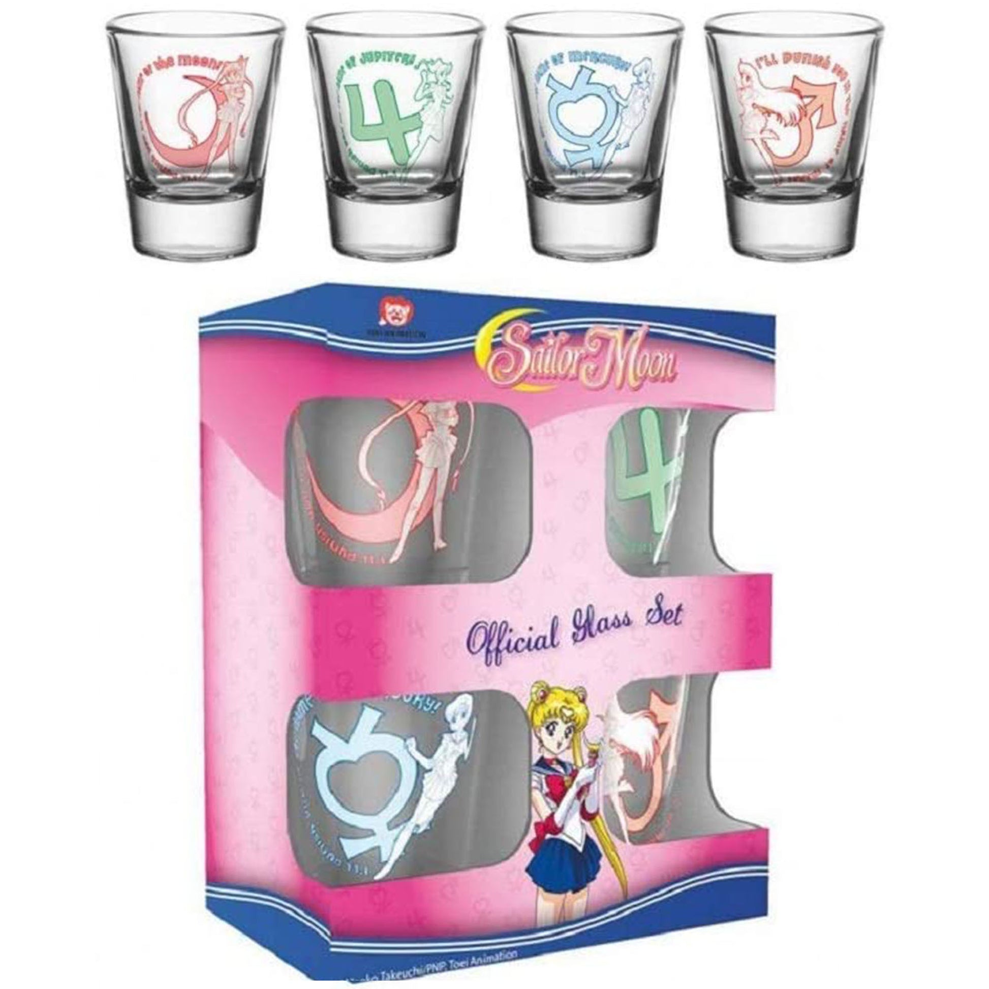 Sailor Moon Shot Glass 4 Set and Box | Happy Piranha
