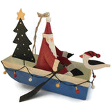 Fairy Light Rowing Boat Santa: Hanging Christmas Decoration Interior View  | Happy Piranha