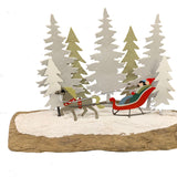 Winter Troika Sleigh Ride Scene: Christmas Decoration | Happy Piranha