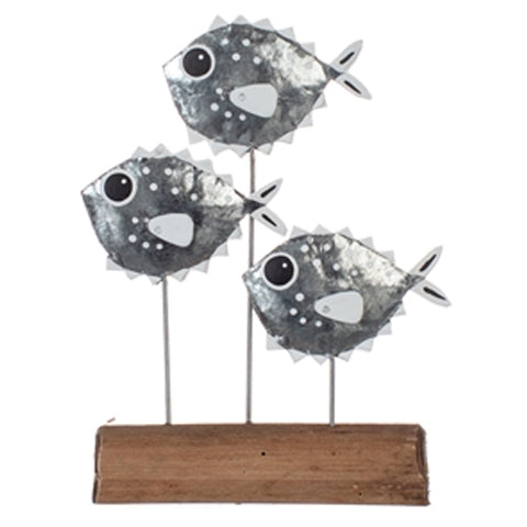 Pufferfish Shoal Ornament (Silver) | Happy Piranha