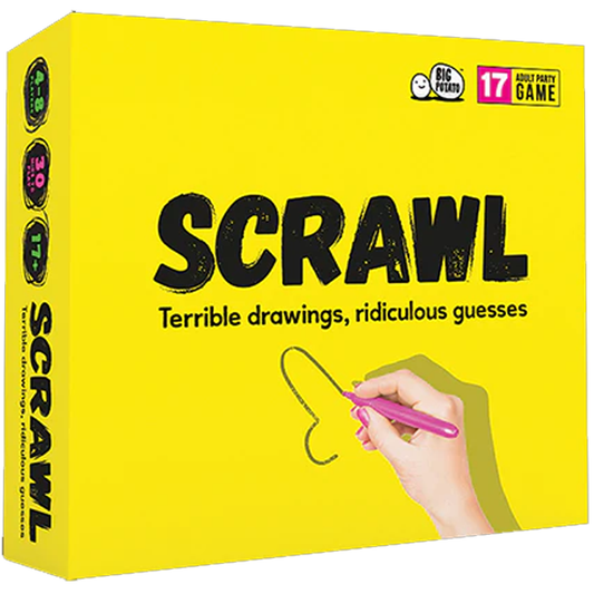 Scrawl 17+ Adult Drawing Board game | Happy Piranha