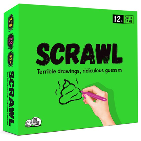 Scrawl 12+ Drawing Board Game | Happy Piranha