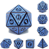 Magic Rune Polyhedral Dice Sets (Blue) | Happy Piranha