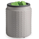 Grey Hobnail : Flip-Top Silicone Lid Electric Wax Melt & Fragrance Warmer | Happy Piranha