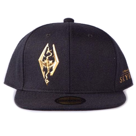 The Elder Scrolls Skyrim Gold Dragon Symbol Snapback Cap | Happy Piranha